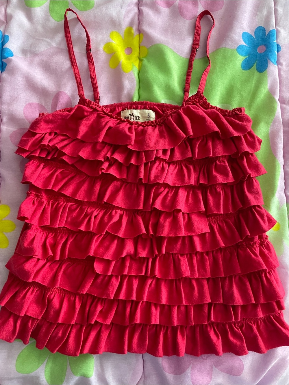 Hollister Hot Pink Ruffle Cami